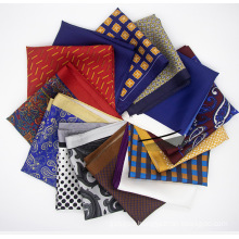 Custom Logo Men's Silk Hankies Handkerchiefs Premium Silk Pocket Square for Men Party Wedding